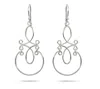 Evesaddiction Sterling Silver Scroll Design Dangle Earrings In Metallic