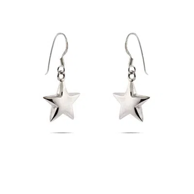 Evesaddiction Sterling Silver Star Dangle Earrings