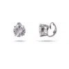Evesaddiction Stunning 5 Carat Cz Clip-on Earrings In Silver