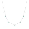 Evesaddiction Teardrop Birthstone Necklace - Silver / December In Blue