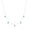 Evesaddiction Teardrop Birthstone Necklace - Silver / May In Metallic
