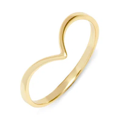 Evesaddiction Thin Chevron Gold Ring - 8