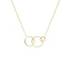 Evesaddiction Three Generation Gold Eternity Interlocking Circle Necklace In Gold