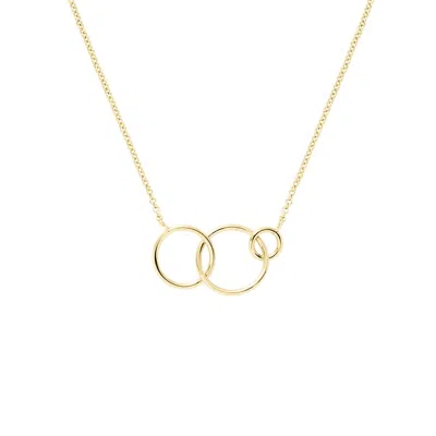 Evesaddiction Three Generation Gold Eternity Interlocking Circle Necklace