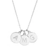 Evesaddiction Three Initial Disc Necklace - Silver In Silver