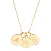 Evesaddiction Three Initial Disc Necklace - Gold