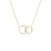 Evesaddiction Two Generation Gold Eternity Interlocking Circle Necklace In Gold