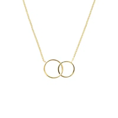 Evesaddiction Two Generation Gold Eternity Interlocking Circle Necklace