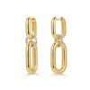 Evesaddiction Two Tone Link Drop Earring In Gold