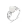 Evesaddiction Vintage Style Sterling Silver Pearl Ring In Silver