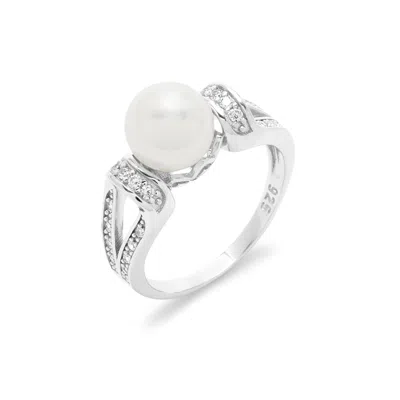 Evesaddiction Vintage Style Sterling Silver Pearl Ring