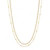 Evesaddiction Waterproof Bead And Rope Chain Layering Set In Gold