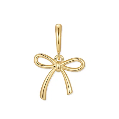 Evesaddiction Waterproof Bow Charm In Gold