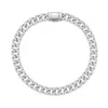 Evesaddiction Waterproof Cz Cuban Chain Bracelet - Silver In Metallic