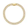 Evesaddiction Waterproof Cz Cuban Chain Bracelet In Gold