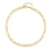 Evesaddiction Waterproof Fiagro Chain Anklet In Gold