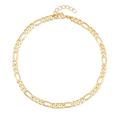 Evesaddiction Waterproof Fiagro Chain Anklet In Gold