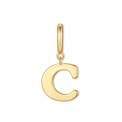 Evesaddiction Waterproof Initial Charm - Gold / C