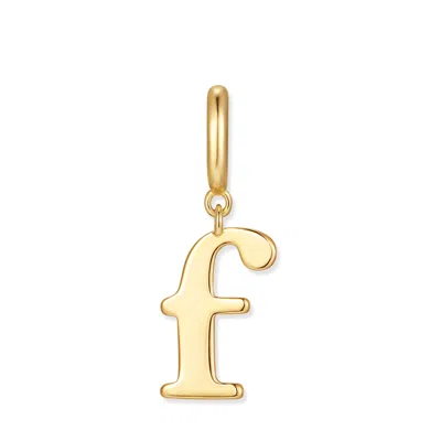 Evesaddiction Waterproof Initial Charm - Gold / F