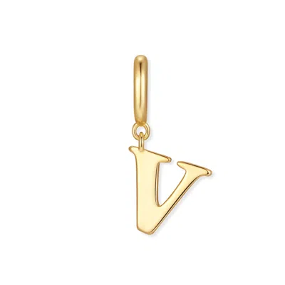 Evesaddiction Waterproof Initial Charm - Gold / V
