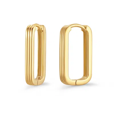 Evesaddiction Waterproof Paperclip Hoops In Gold