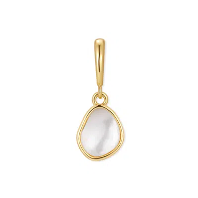 Evesaddiction Waterproof Pearl Charm In Gold