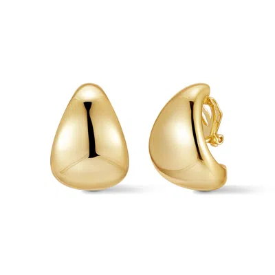 Evesaddiction Waterproof Sculpt Clip On Earrings In Gold