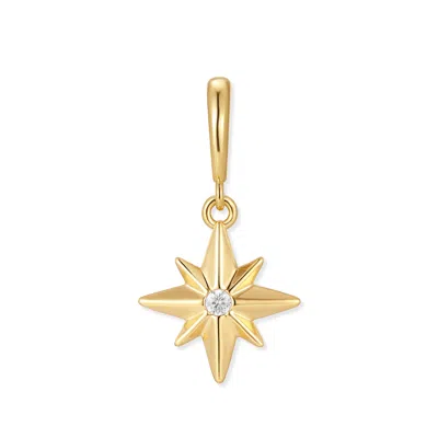 Evesaddiction Waterproof Starburst Charm In Gold