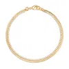 Evesaddiction Waterproof Tennis And Herringbone Chain Bracelet In Gold