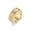 Evesaddiction Waterproof Textured Fidget Ring In Gold