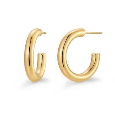 Evesaddiction Waterproof Tube Hoops In Gold