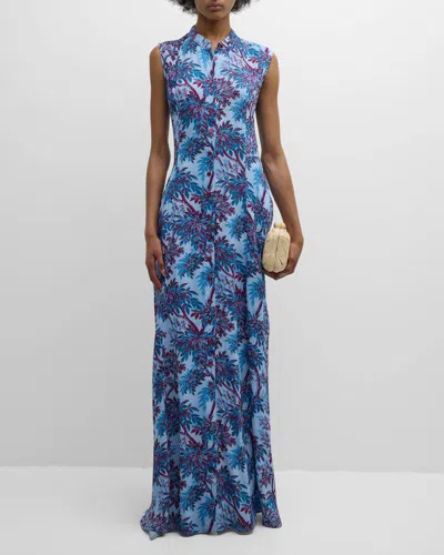 Evi Grintela Carine Sleeveless Botanical-print Maxi Dress In Floral