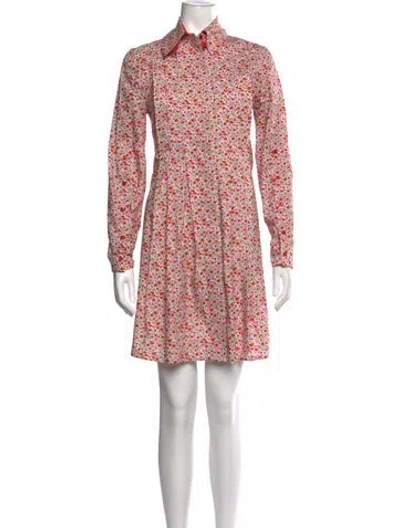 Pre-owned Evi Grintela Floral Print Mini Dress In Pink