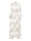 Evi Grintela Juliette Printed Cotton Maxi Shirt Dress In White