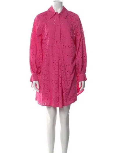 Pre-owned Evi Grintela Lace Pattern Mini Dress In Pink