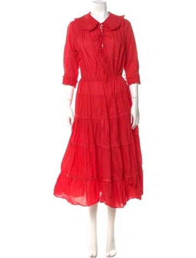 Pre-owned Evi Grintela Long Dress In Red