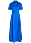 Evi Grintela Nicole Side-slit Cotton Maxi Shirtdress