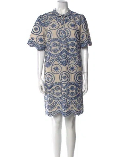 Pre-owned Evi Grintela Paisley Print Knee-length Dress In Neutral