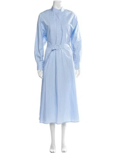 Pre-owned Evi Grintela Striped Long Dress In Blue