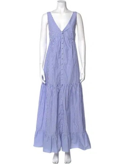 Pre-owned Evi Grintela Striped Long Dress In Multi