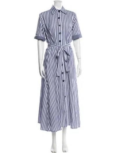 Pre-owned Evi Grintela Striped Long Dress In Multi