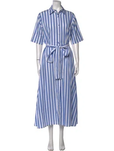 Pre-owned Evi Grintela Striped Long Dress In Multi