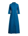 Evi Grintela Woman Maxi Dress Deep Teal Size L Cotton In Blue