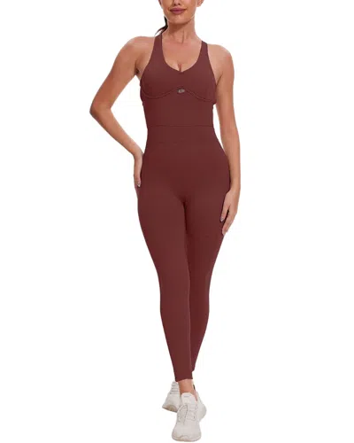 Evia Sport Jumpsuit In Brown