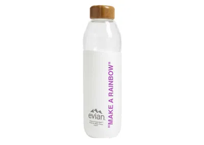Pre-owned Evian By Virgil Abloh X Soma Make A Rainbow Refillable Glass Water Bottle In White/purple