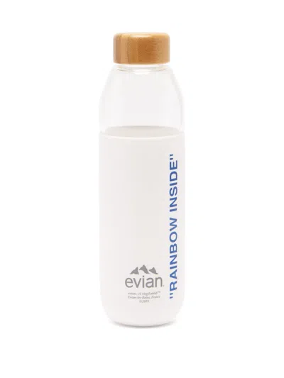 Pre-owned Evian By Virgil Abloh X Soma Rainbow Inside Refillable Glass Water Bottle In White/dark Blue