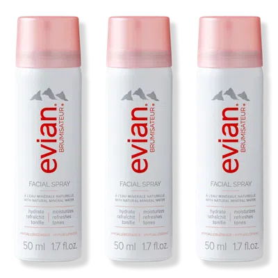 Evian Mineral Spray Natural Mineral Water Facial Spray Travel Trio