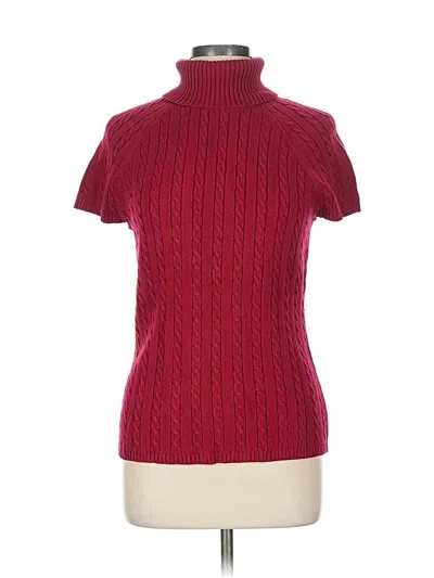 Pre-owned Evie Turtleneck Sweater In Burgundy