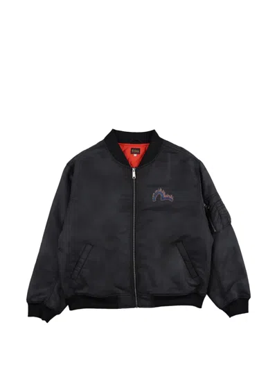 Evisu 3m Thinsulate Insulated Fire Daicock Ma-1 Bomber Jacket In Blue