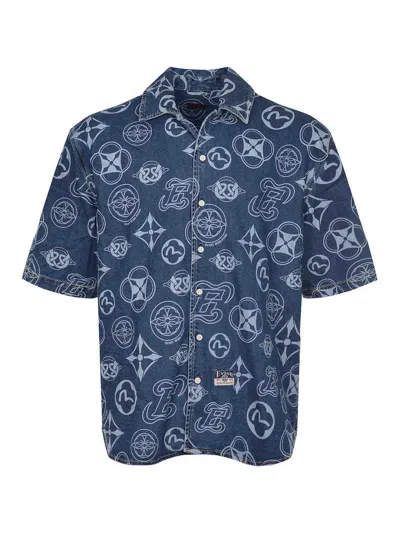 EVISU SHIRT MADE OF DENIM